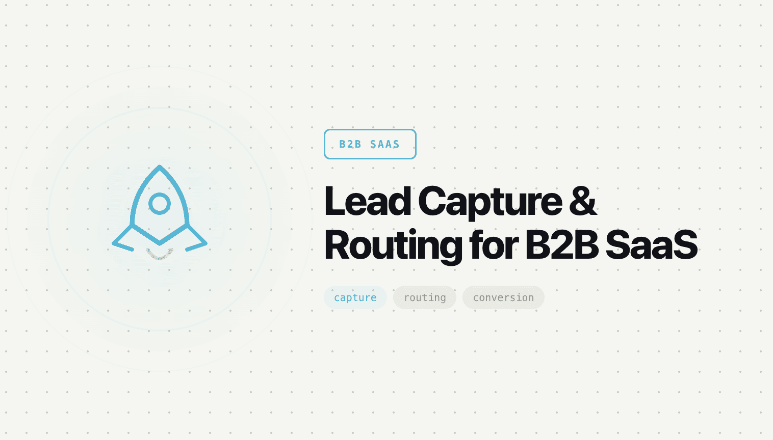 Lead Capture and Routing for B2B SaaS Companies