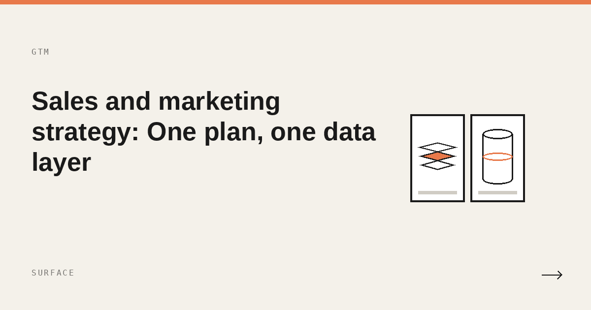 Sales and marketing strategy: One plan, one data layer