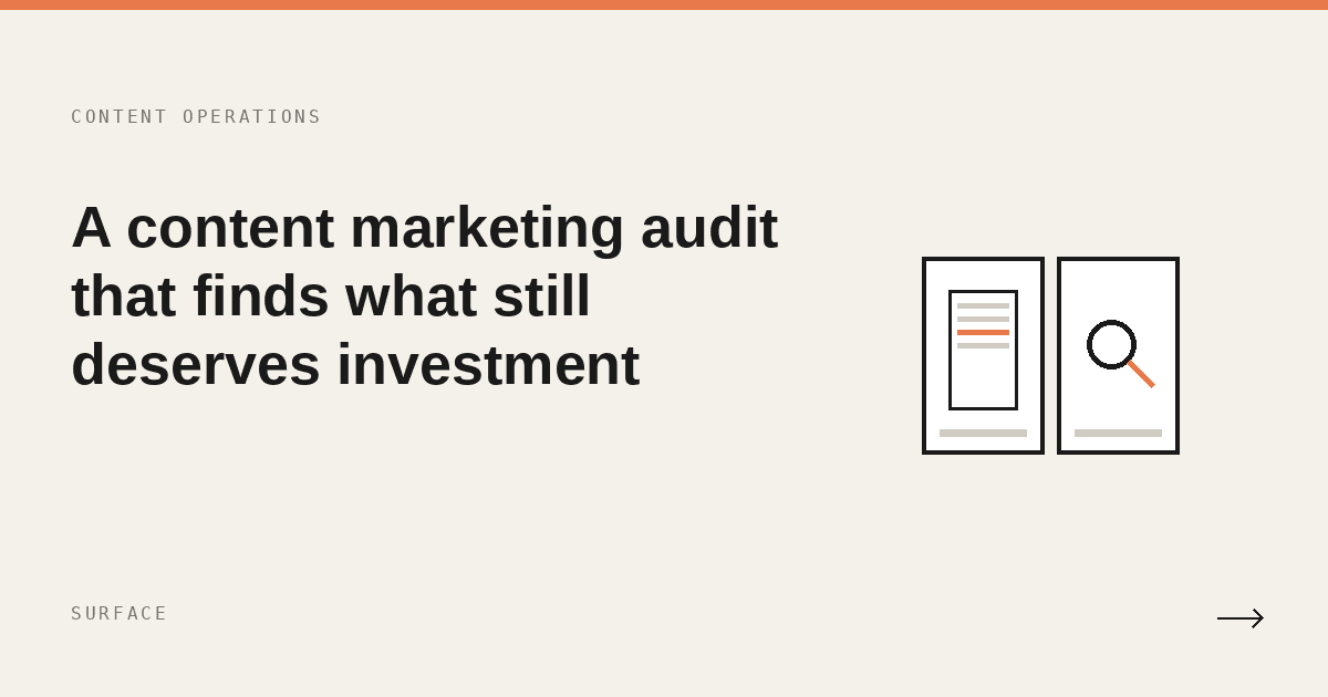 A content marketing audit that finds what still deserves investment
