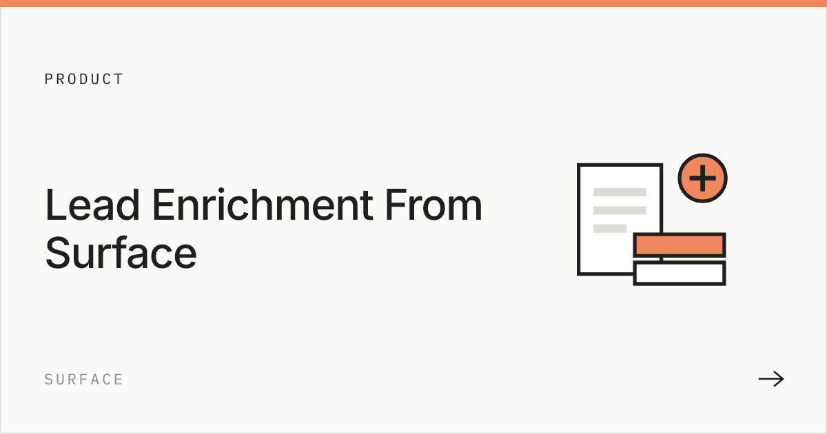 Lead Enrichment From Surface