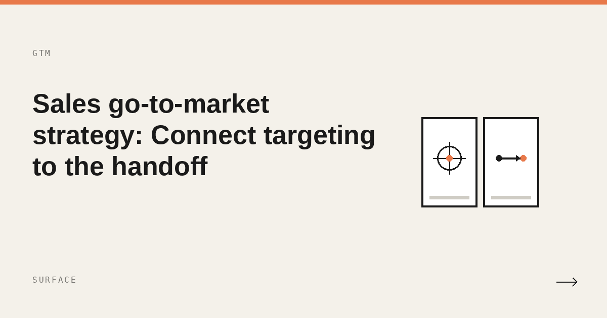 Sales go-to-market strategy: Connect targeting to the handoff