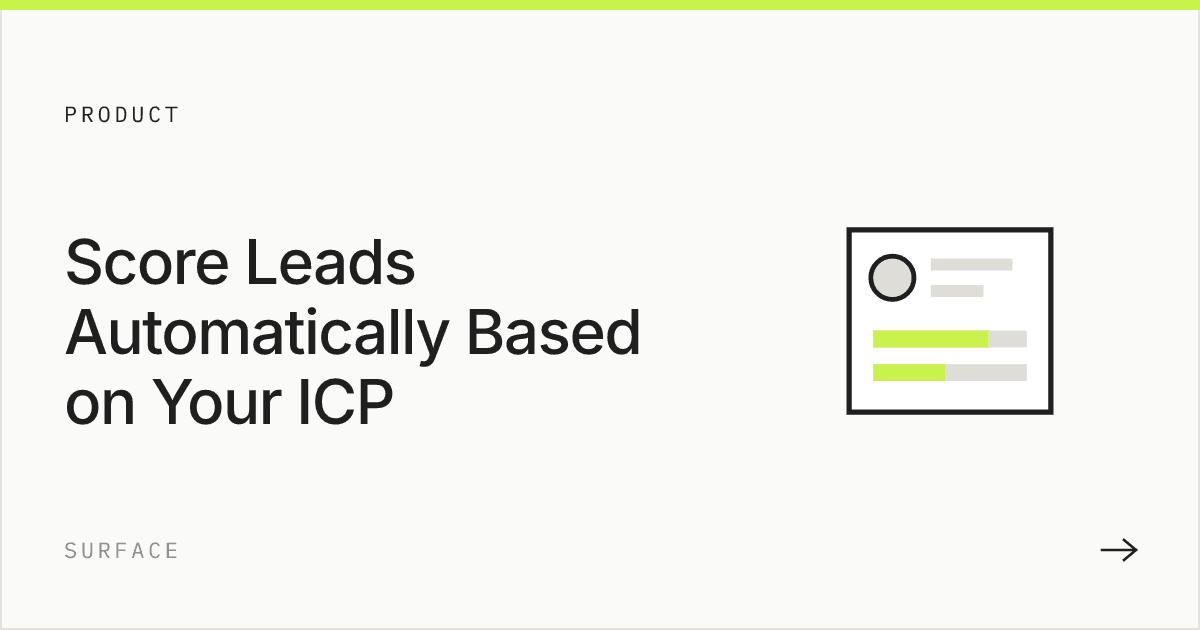 Score Leads Automatically Based on Your ICP