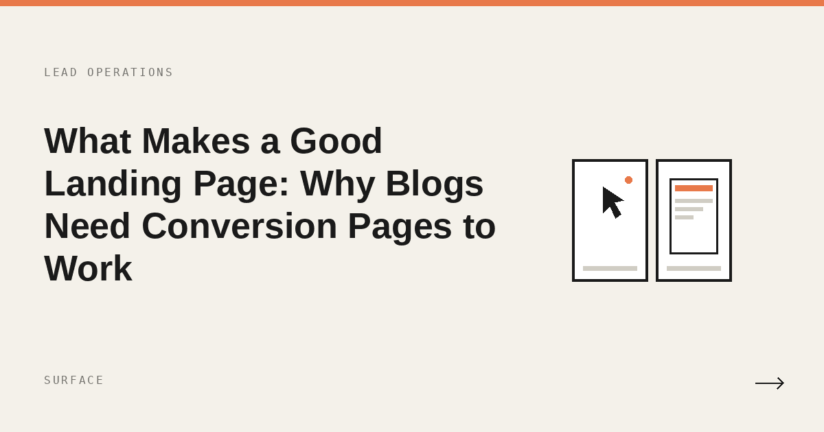 What Makes a Good Landing Page: Why Blogs Need Conversion Pages to Work