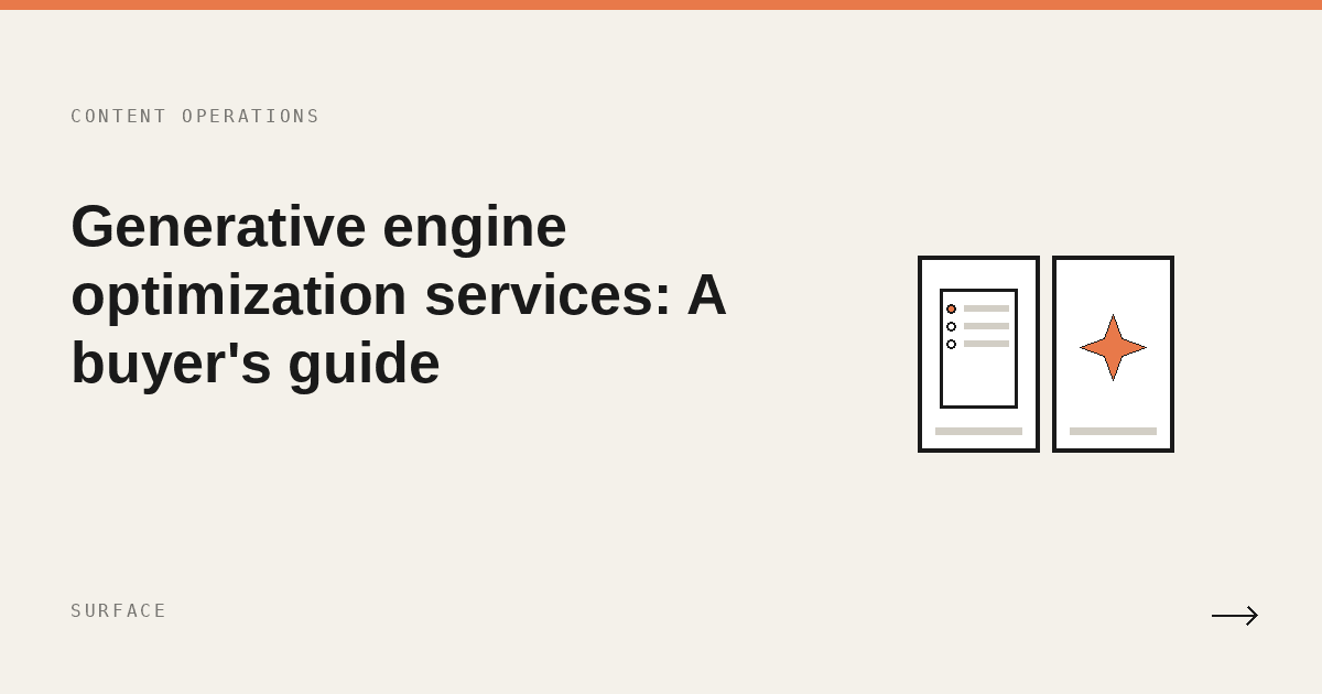 Generative engine optimization services: A buyer's guide