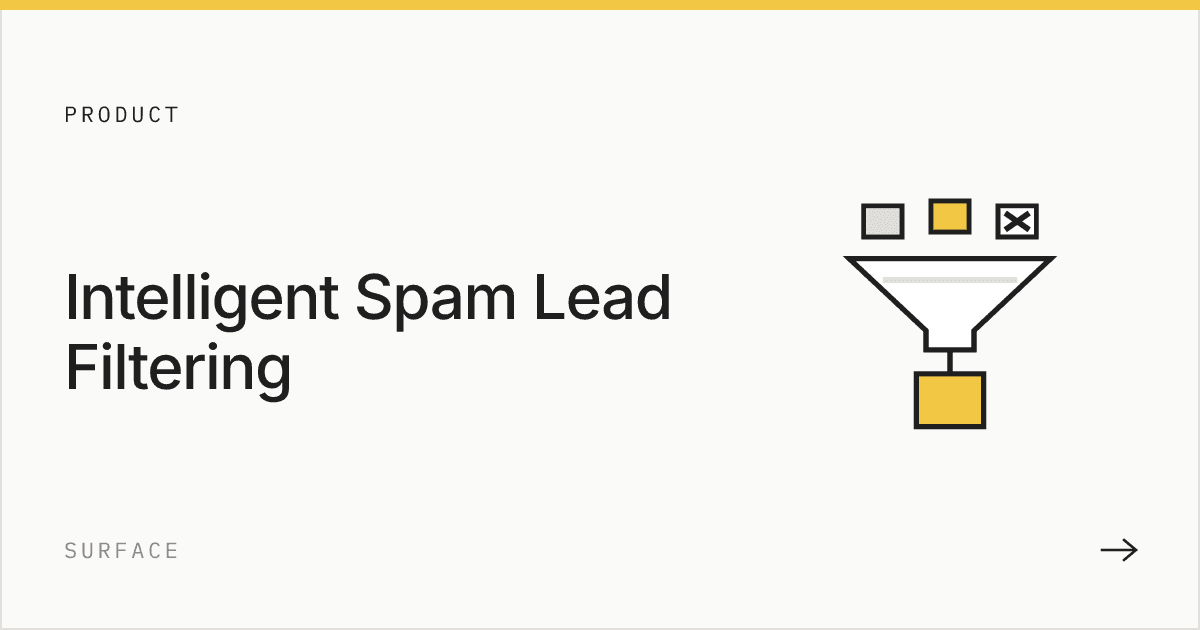 Intelligent Spam Lead Filtering