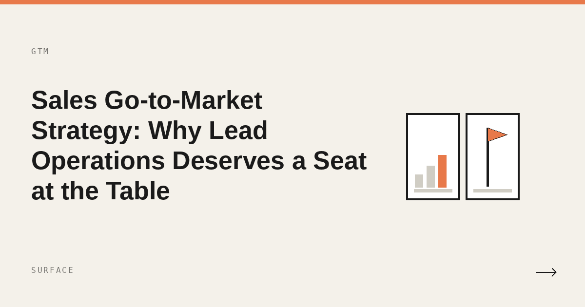 Sales Go-to-Market Strategy: Why Lead Operations Deserves a Seat at the Table