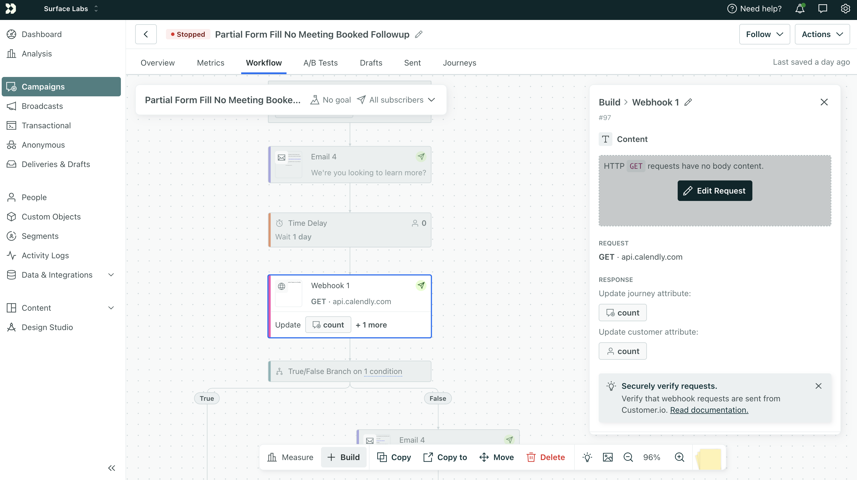 Add the webhook block