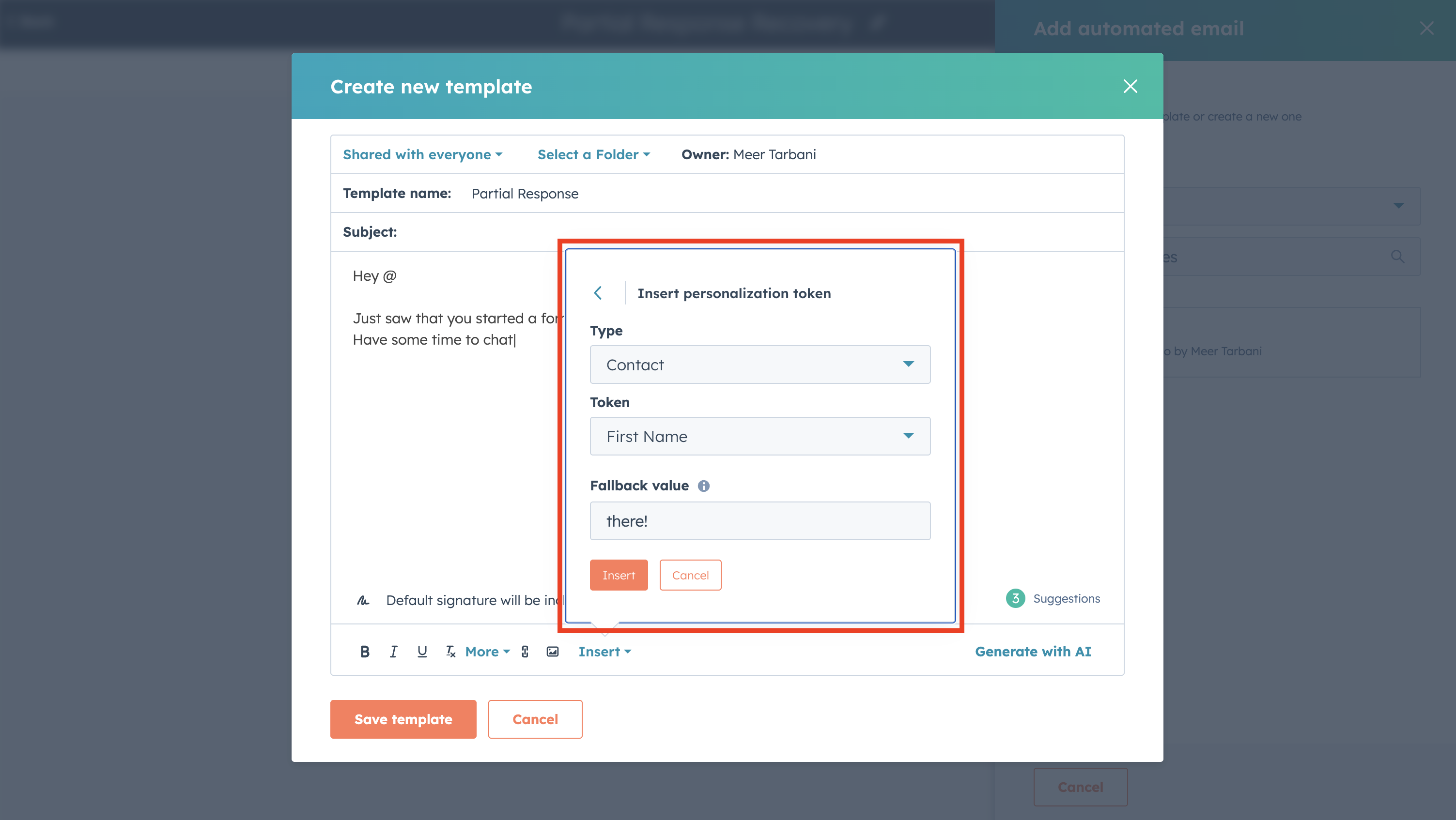 Add form/contact fields to the email